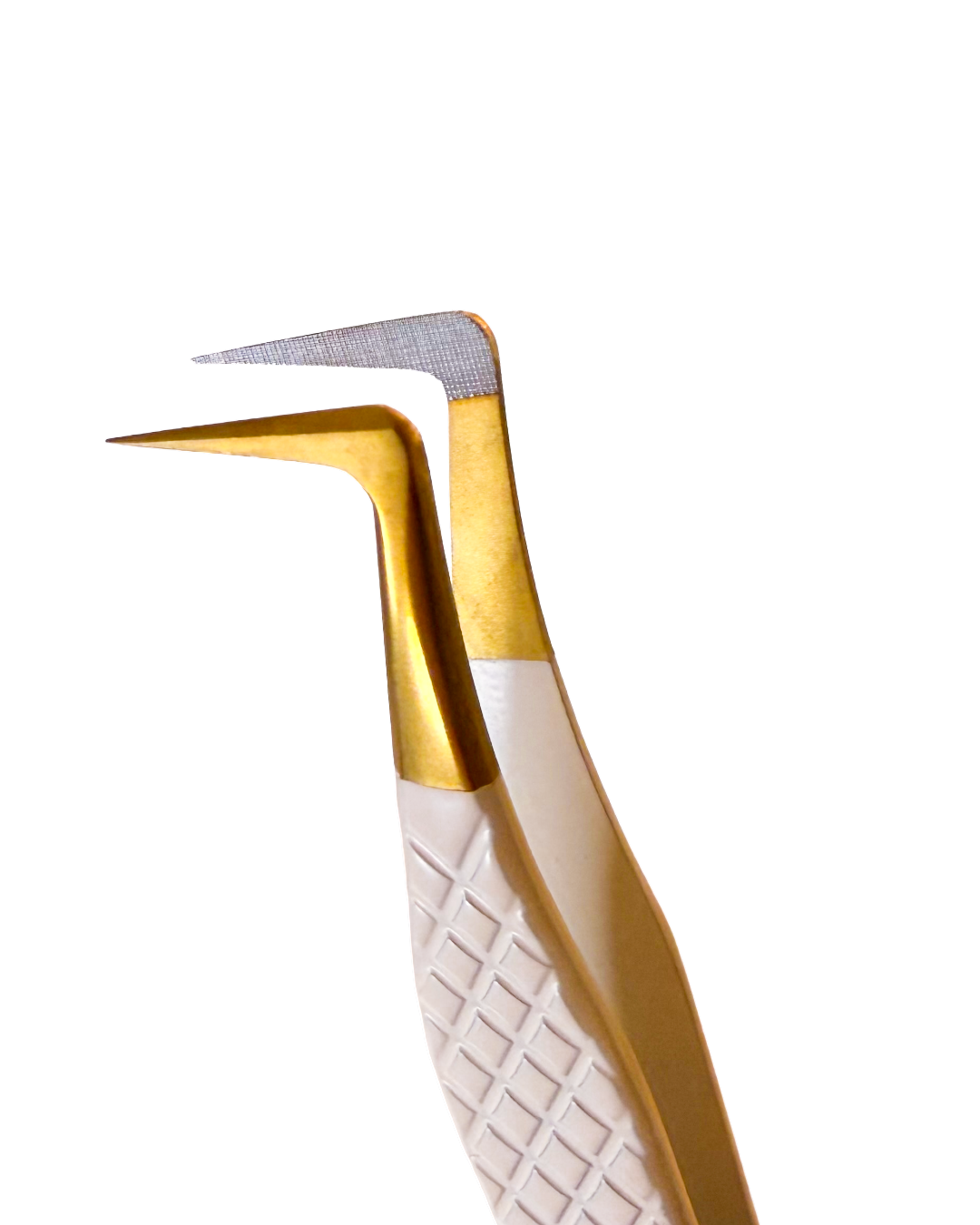 Lash Tweezers with Featherd Grip
