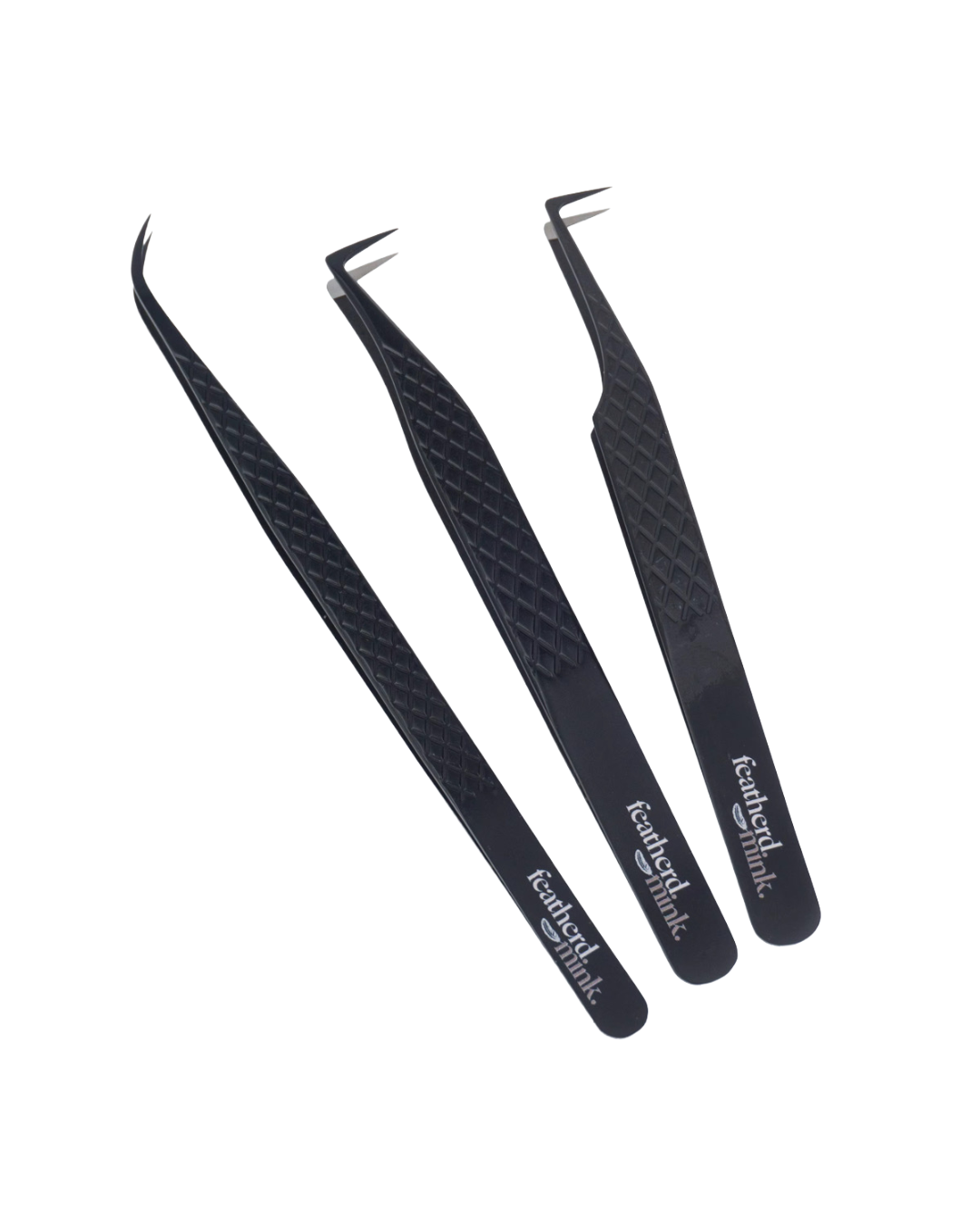 Lash Tweezers with Featherd Grip