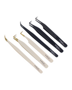 Lash Tweezers with Featherd Grip