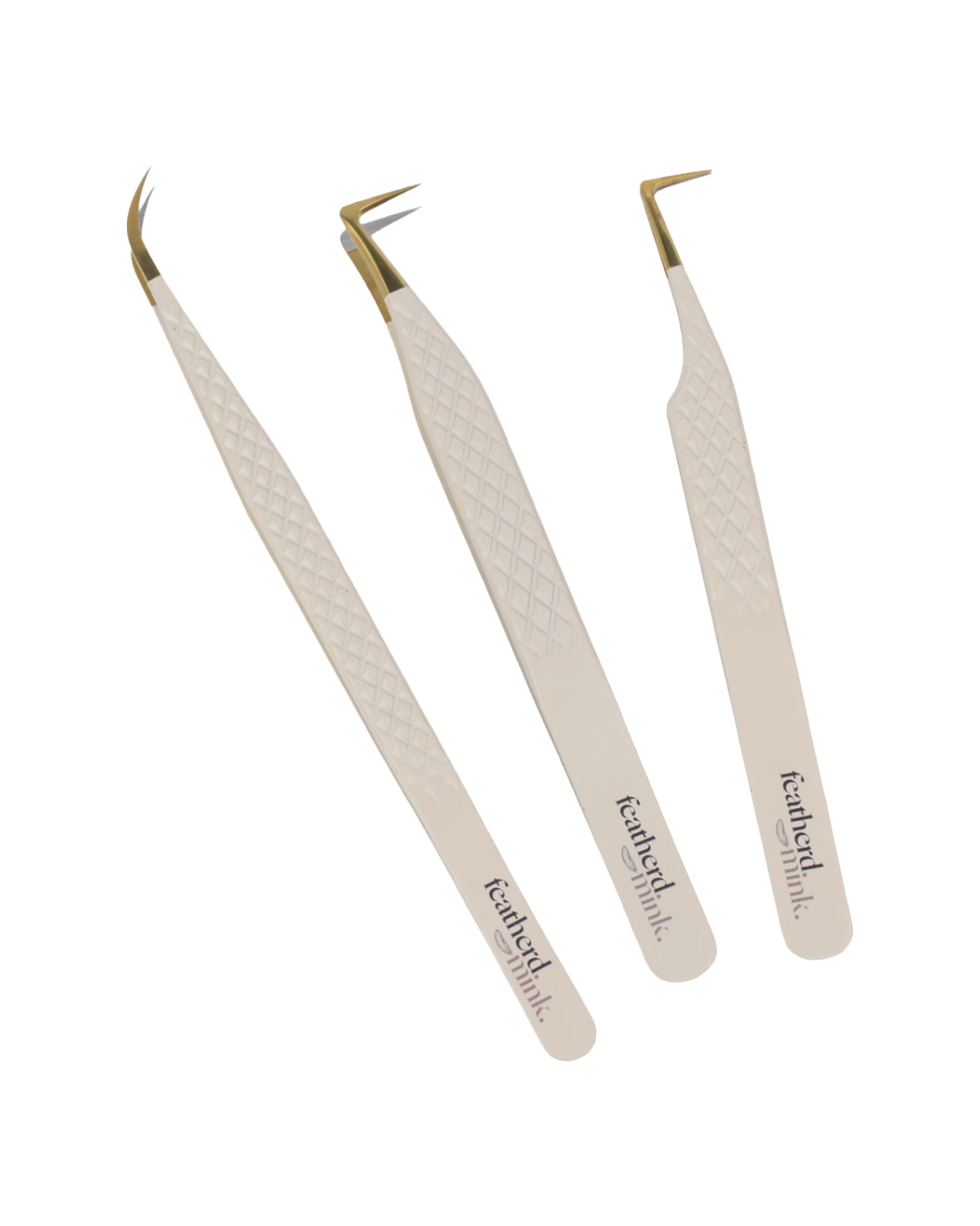 Lash Tweezers with Featherd Grip